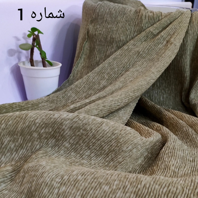 شال زنانه پلیسه نخی تابستانه موندیال قواره 70*200 سبک و خنک